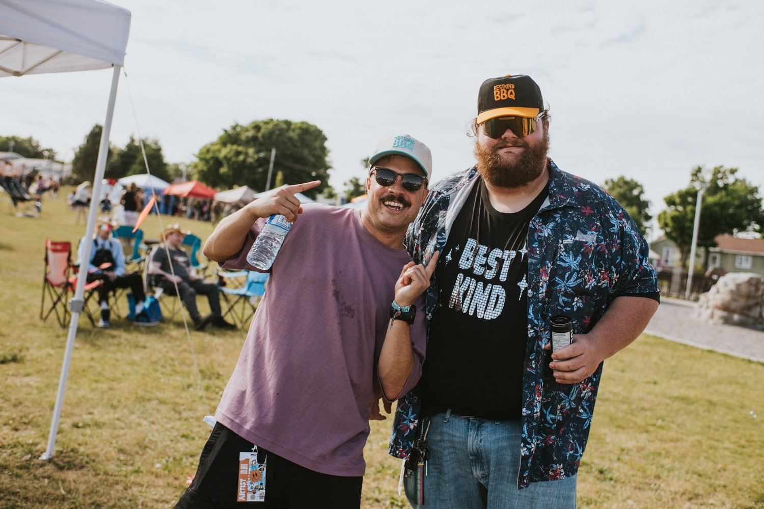 Brent Mac (left) with a friend at BestKind BBQ